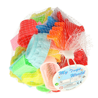28-Piece Sand Toys Set with Buckets, Molds, Shovel & Rake