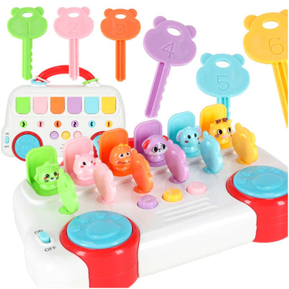 Musical Learning Bus with Keys & Pop-Up Animals – 3+