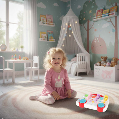 Musical Learning Bus with Keys & Pop-Up Animals – 3+