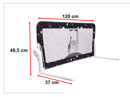 120cm Foldable Bed Safety Rail Guard – Black