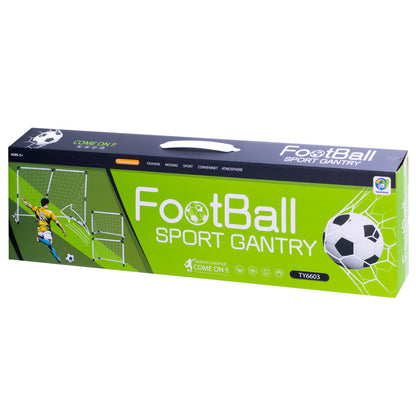 2-in-1 Kids Football Goal Set – Soccer Goal with Ball & Pump