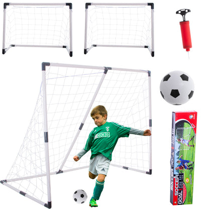 2-in-1 Soccer Goal Set for Kids with Ball & Pump