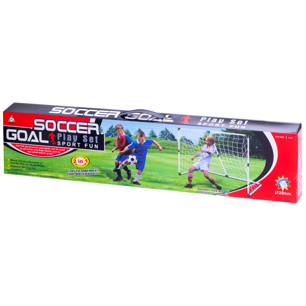 2-in-1 Soccer Goal Set for Kids with Ball & Pump