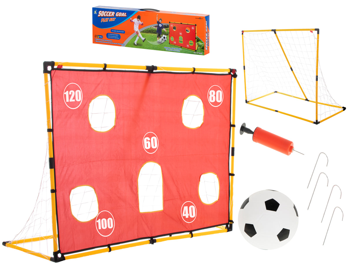 Football Goal Training Set with Target Net Ball and Pump
