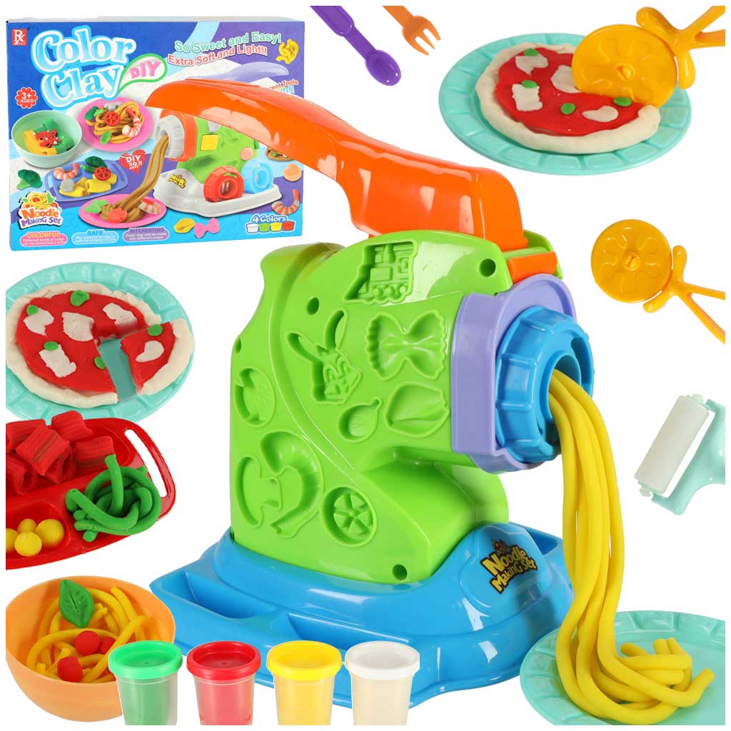 Play Dough Pasta Maker Set for Kids with Colourful Modelling Dough