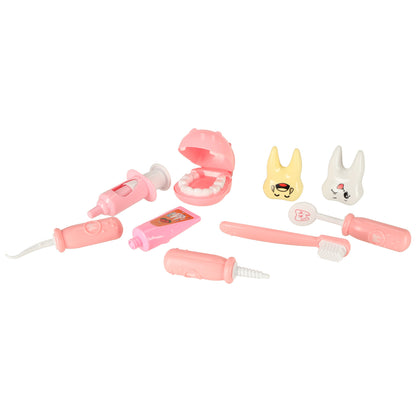Pink Hippo Dentist Play Set – Dental Doctor Toy with Removable Teeth
