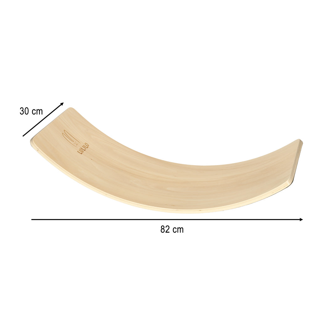 Montessori Balance Board for Kids with Felt – Wooden Wobble Board Grey