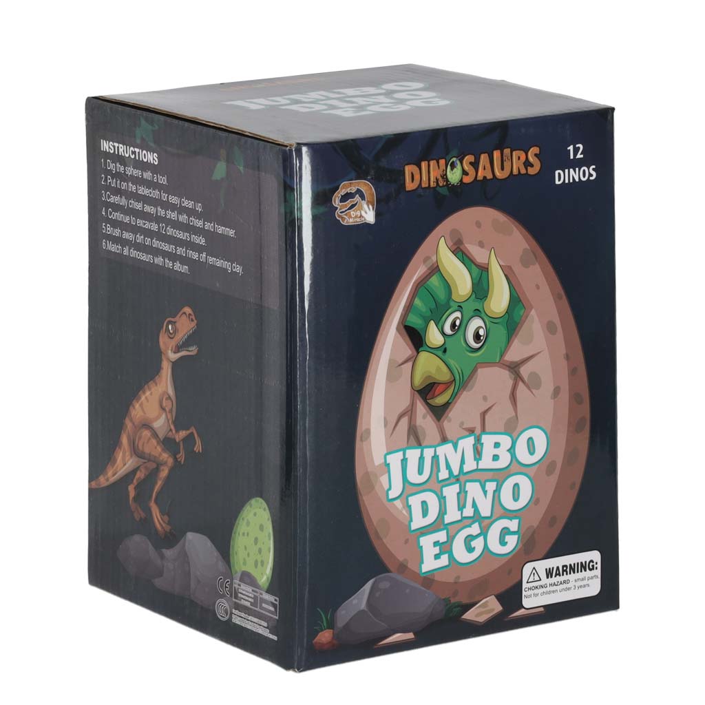 Dinosaur Excavation Kit – Giant XL Egg with 12 Dinosaurs
