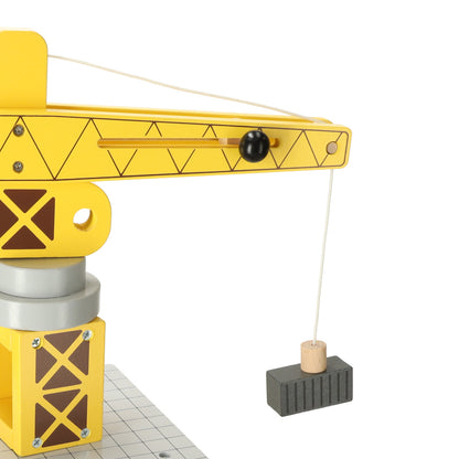 Wooden Crane Port Playset with Ship, Truck & Train – 3+