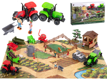 49-Piece Farm Play Set with Animals & Tractors