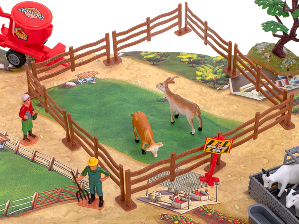 49-Piece Farm Play Set with Animals & Tractors