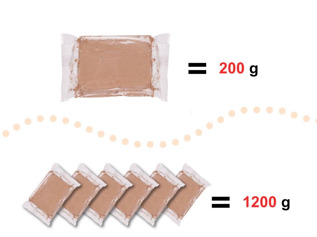 Zapasowa glina do ceramiki 1200 g