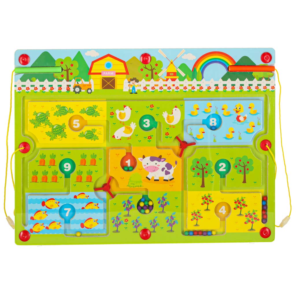 Magnetic Maze Game for Kids 3+ – Farm Travel Toy
