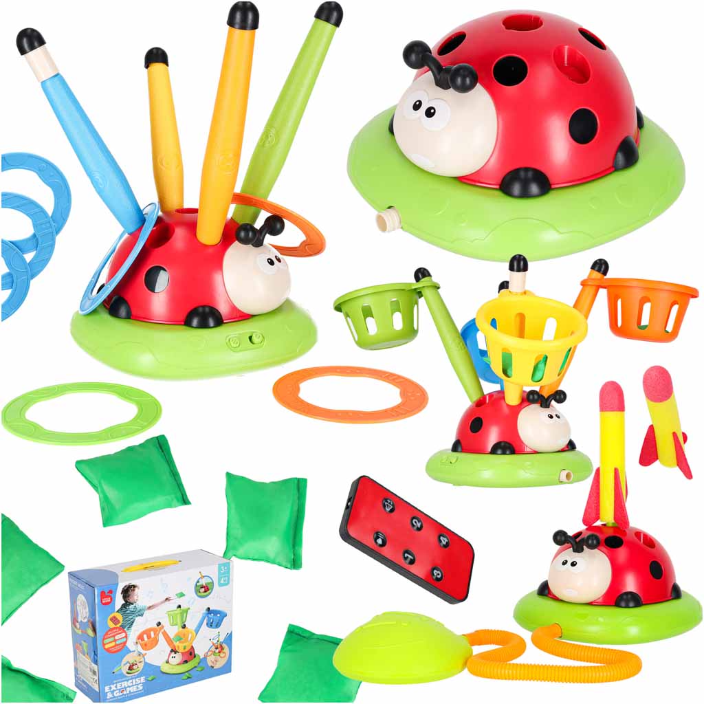 4-in-1 Interactive Ladybug Activity Game for Kids 3+