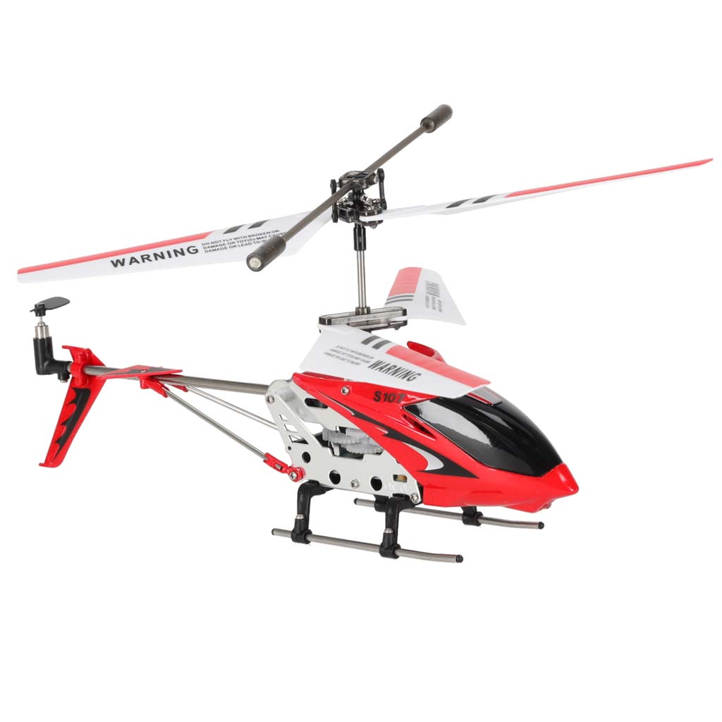 Helikopter zdalnie sterowany SYMA S107G RC Czerwony – Helikopter zdalnie sterowany z żyroskopem