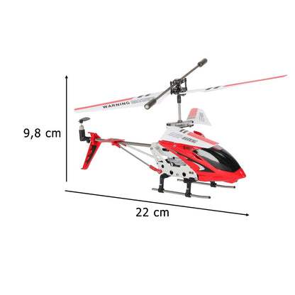 Helikopter zdalnie sterowany SYMA S107G RC Czerwony – Helikopter zdalnie sterowany z żyroskopem
