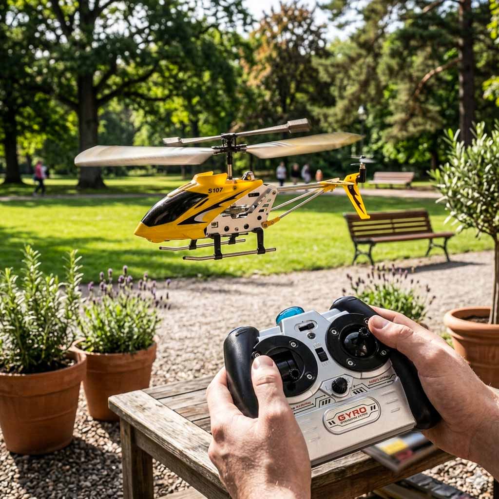 Helikopter zdalnie sterowany SYMA S107G Żółty – Żyroskop RC