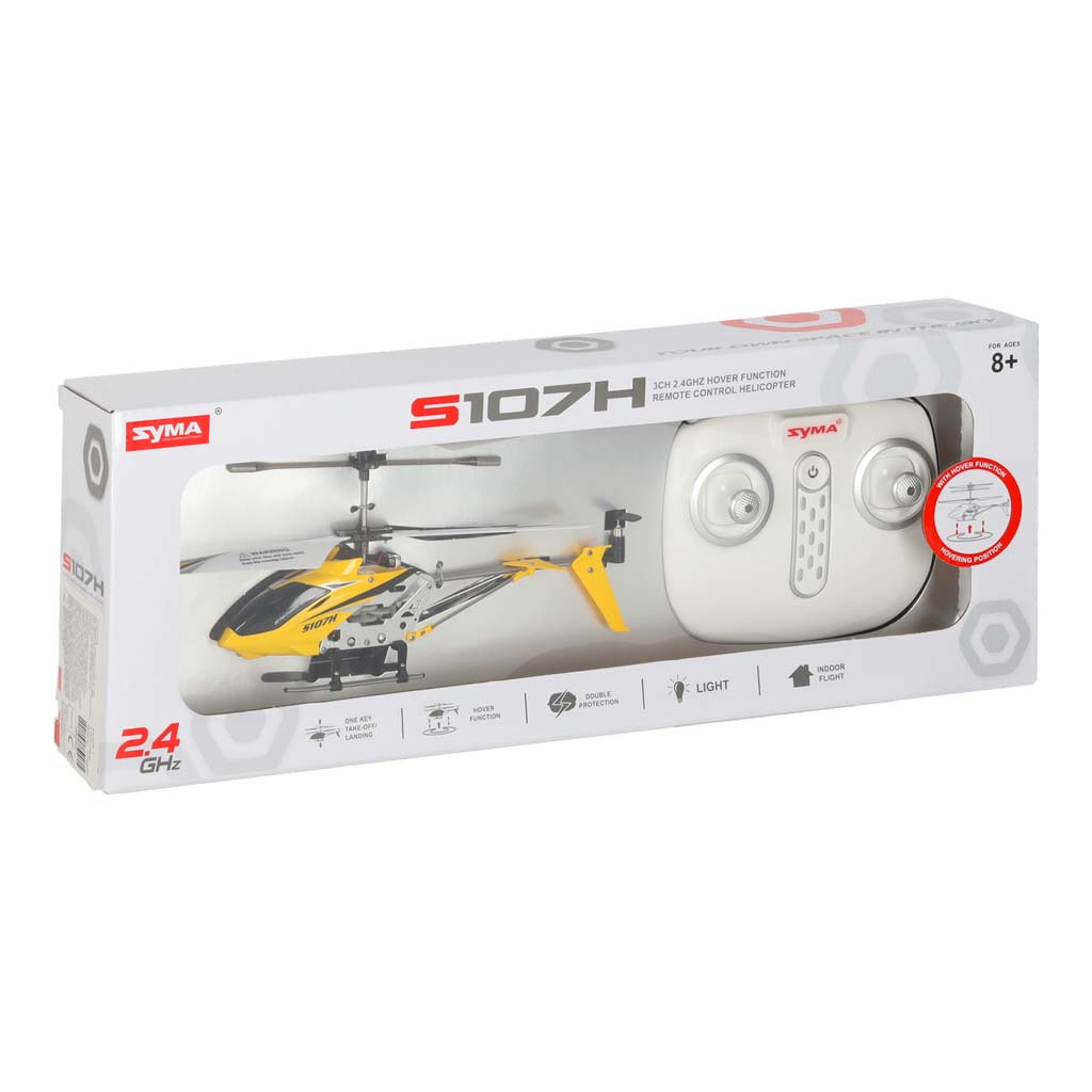 Helikopter RC Syma S107H – Żółty, 2,4 GHz, stabilizacja żyroskopowa