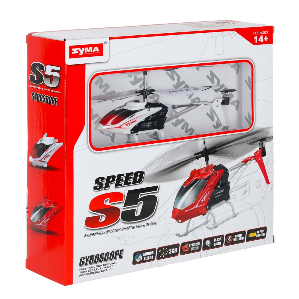 Syma S5 RC Helikopter Biały 3-kanałowy Żyroskop Pilot zdalnego sterowania