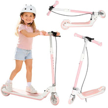 TRIKE FIX Składana hulajnoga dziecięca z kółkami LED – różowa