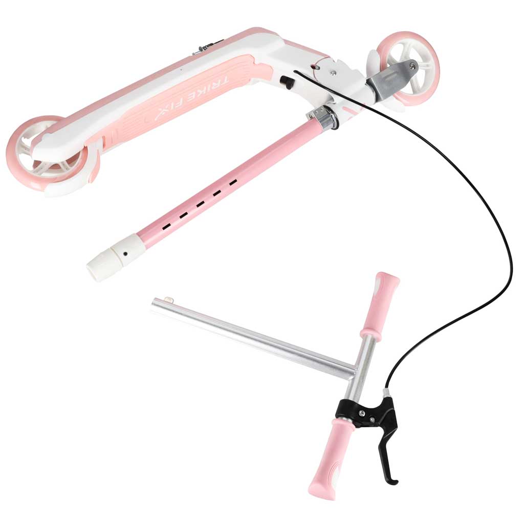 TRIKE FIX Foldable Kids Scooter with LED Wheels – Pink