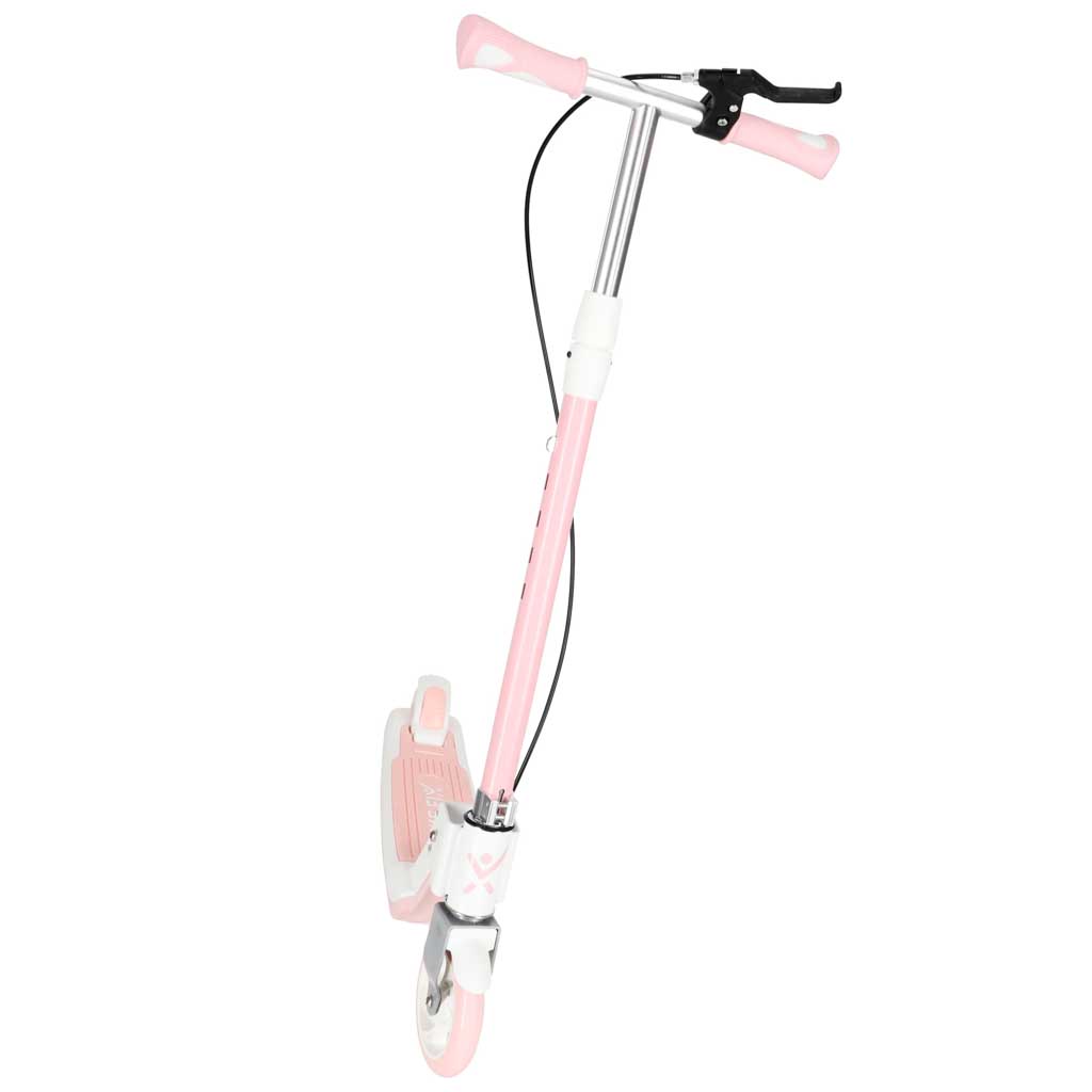 TRIKE FIX Foldable Kids Scooter with LED Wheels – Pink