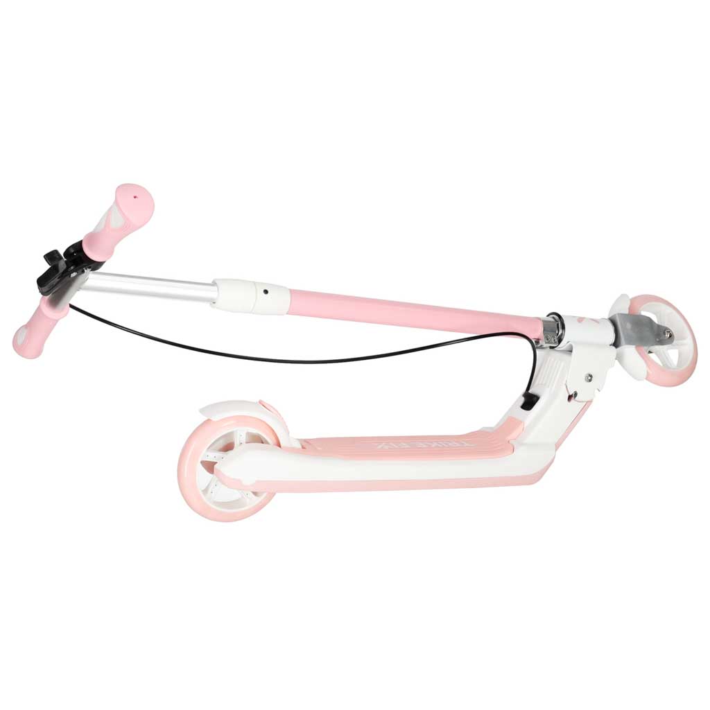 TRIKE FIX Foldable Kids Scooter with LED Wheels – Pink