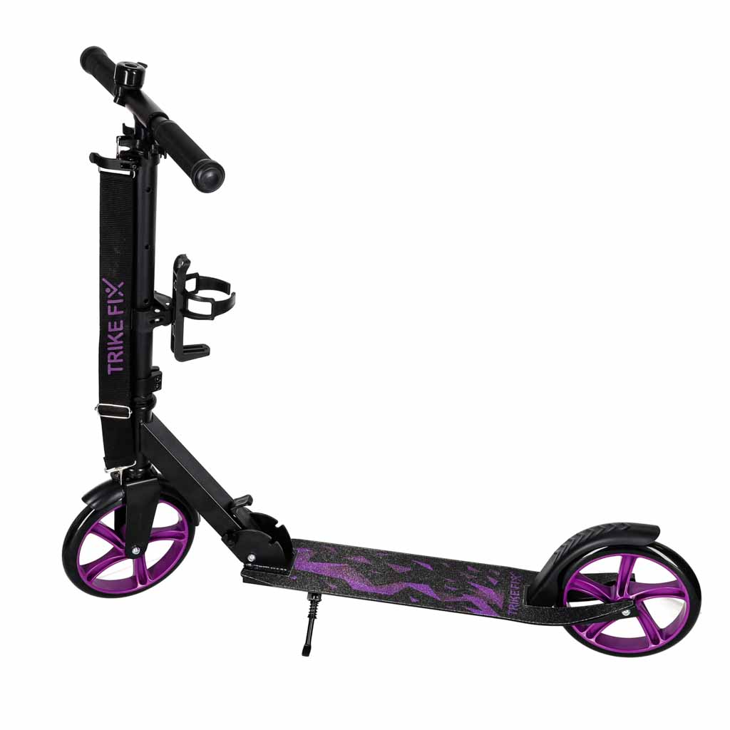 Hulajnoga miejska składana TRIKE FIX – duże koła, czarno-fioletowa