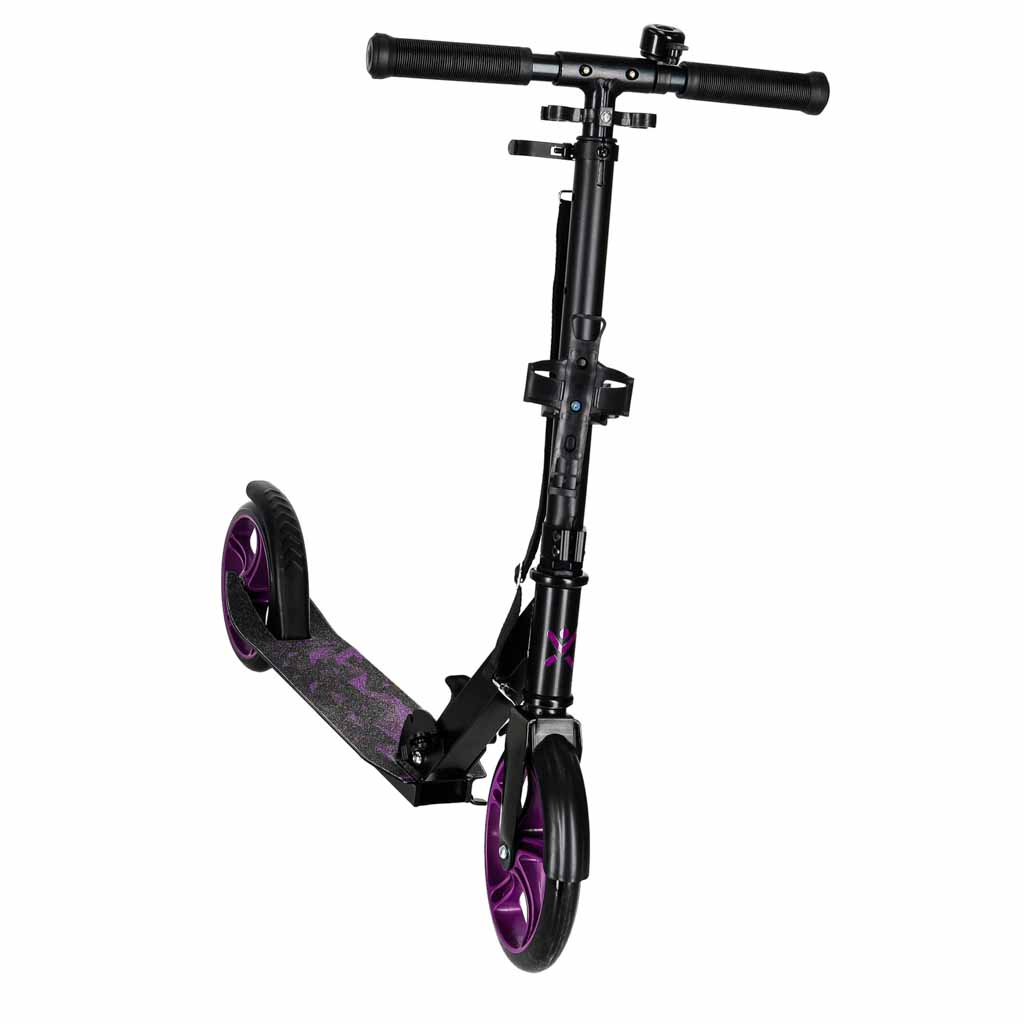 Hulajnoga miejska składana TRIKE FIX – duże koła, czarno-fioletowa