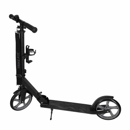 TRIKE FIX Foldable City Scooter – Large Wheels, Black & Grey