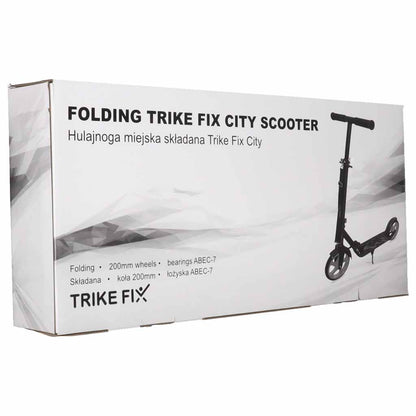 TRIKE FIX Foldable City Scooter – Large Wheels, Black & Grey