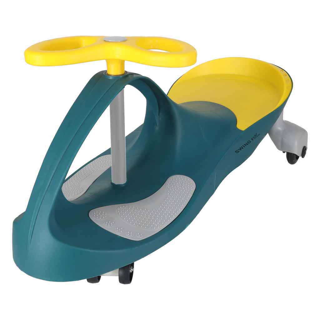 Gravity Ride-On Car with LED Wheels – Green & Yellow