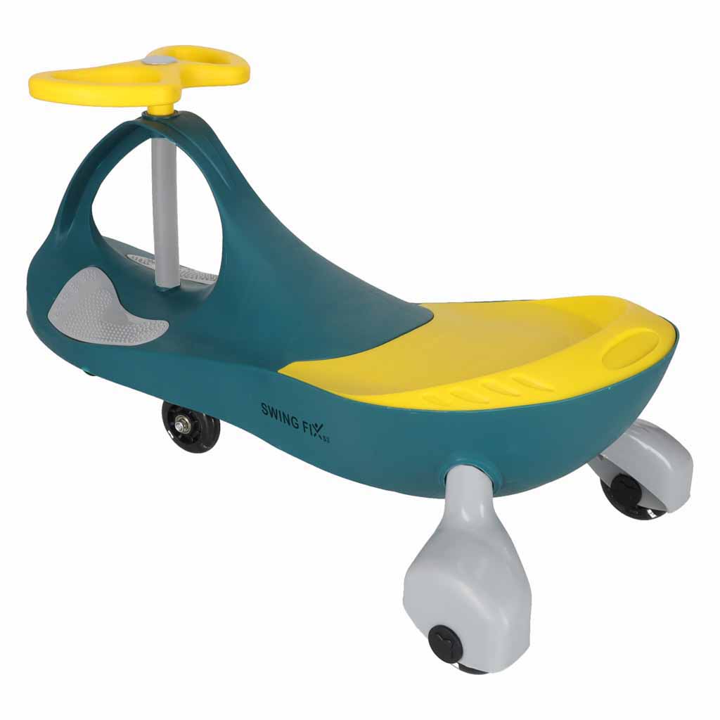 Gravity Ride-On Car with LED Wheels – Green & Yellow