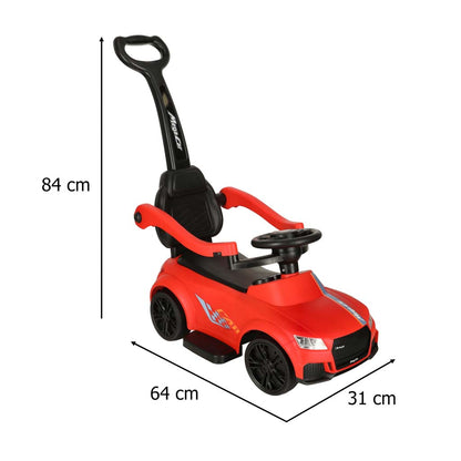 Red Ride-On Push Car with Lights & Sounds for Toddlers 12M+