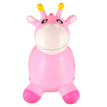 Inflatable Giraffe Hopper for Kids 3+ with Pump – Bouncy Toy