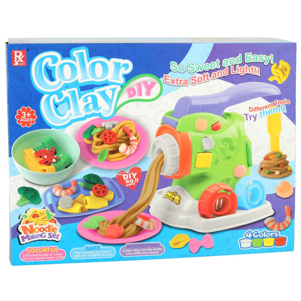 Play Dough Pasta Maker Set for Kids with Colourful Modelling Dough