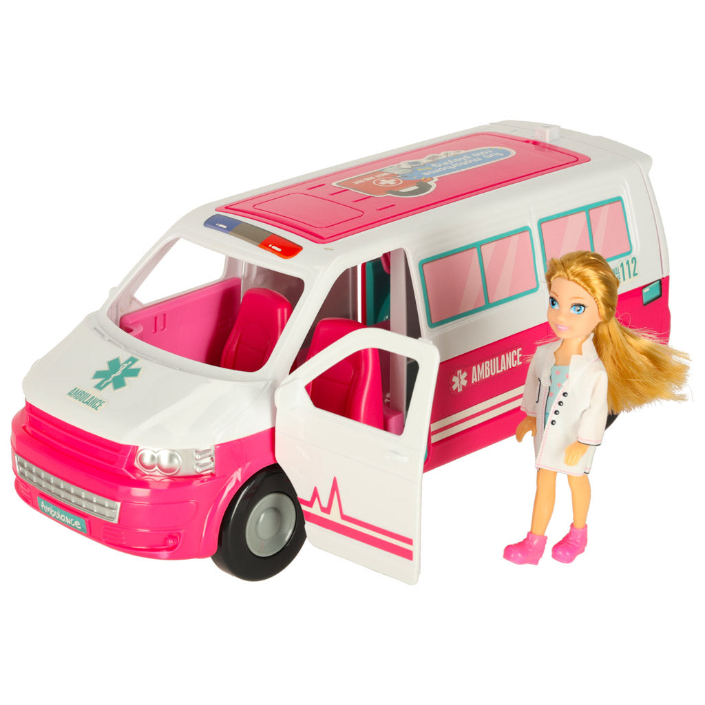 2-in-1 Ambulance & Mobile Hospital Playset with Doctor Doll