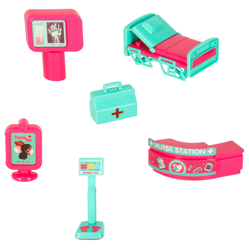 2-in-1 Ambulance & Mobile Hospital Playset with Doctor Doll