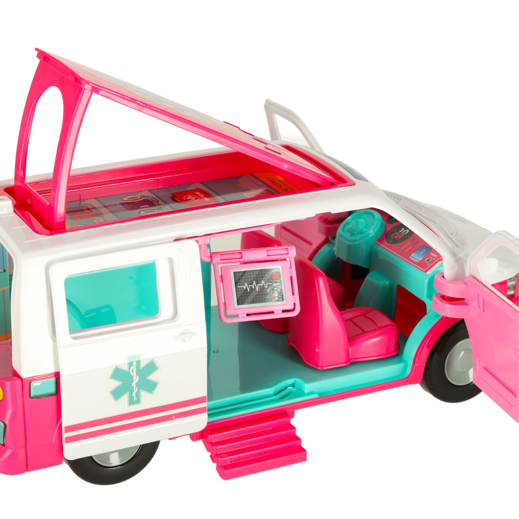 2-in-1 Ambulance & Mobile Hospital Playset with Doctor Doll