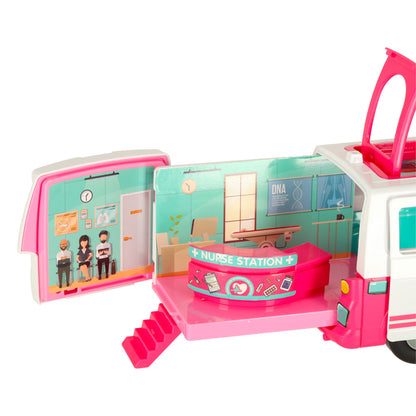 2-in-1 Ambulance & Mobile Hospital Playset with Doctor Doll