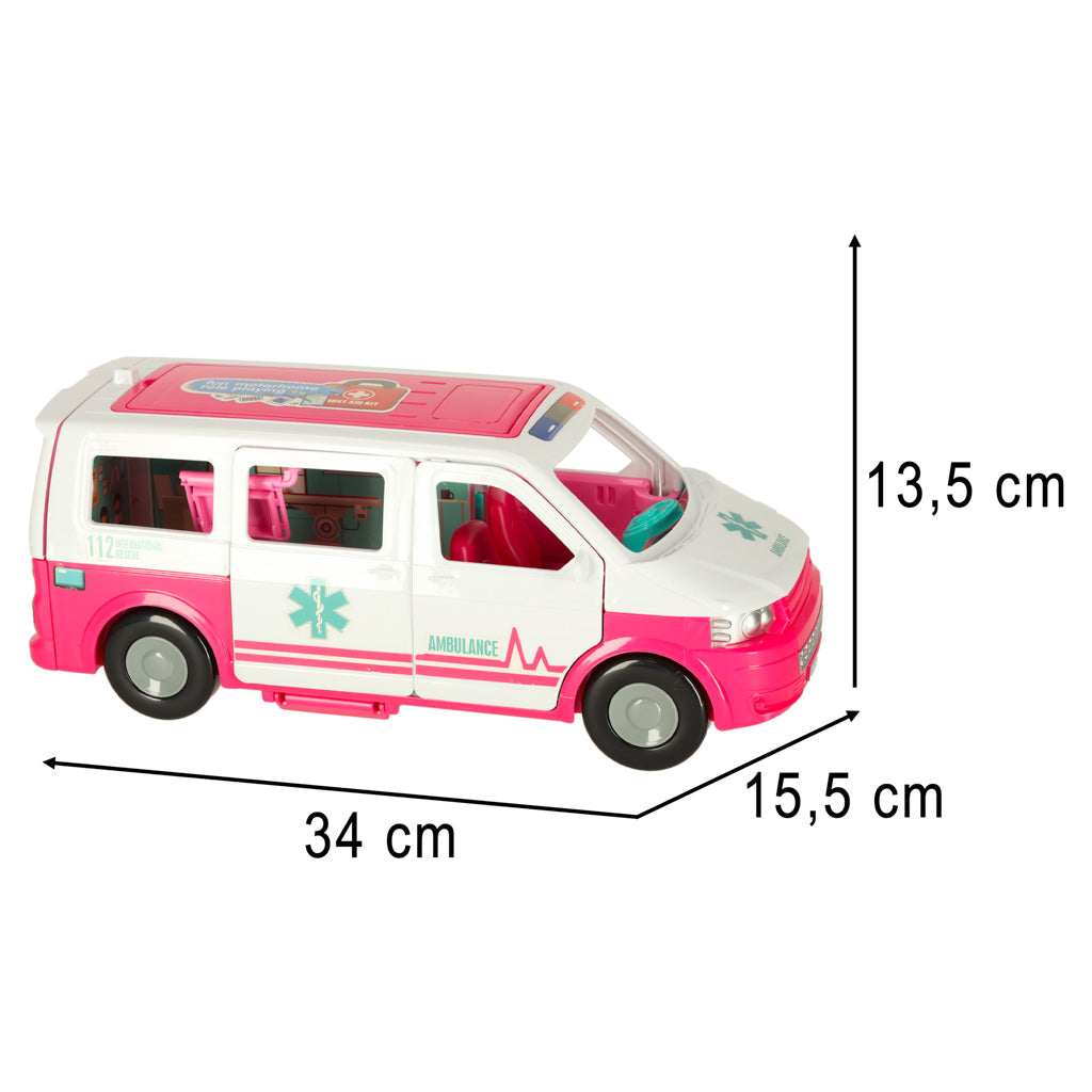 2-in-1 Ambulance & Mobile Hospital Playset with Doctor Doll