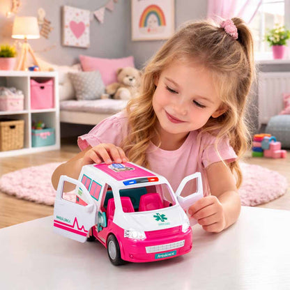 2-in-1 Ambulance & Mobile Hospital Playset with Doctor Doll