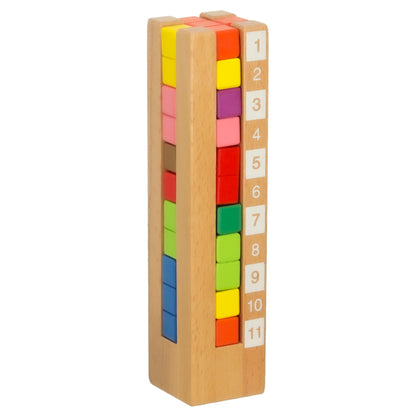 Montessori Wooden Puzzle with Colorful Blocks for Kids 3+