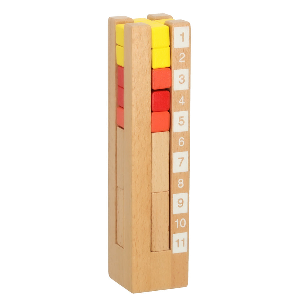 Montessori Wooden Puzzle with Colorful Blocks for Kids 3+