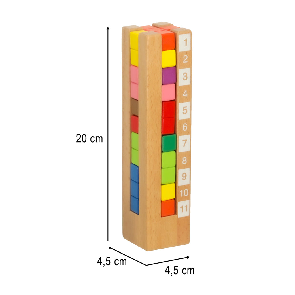 Montessori Wooden Puzzle with Colorful Blocks for Kids 3+