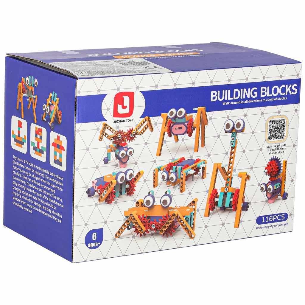STEM Building Blocks with Motor – 116 Pieces