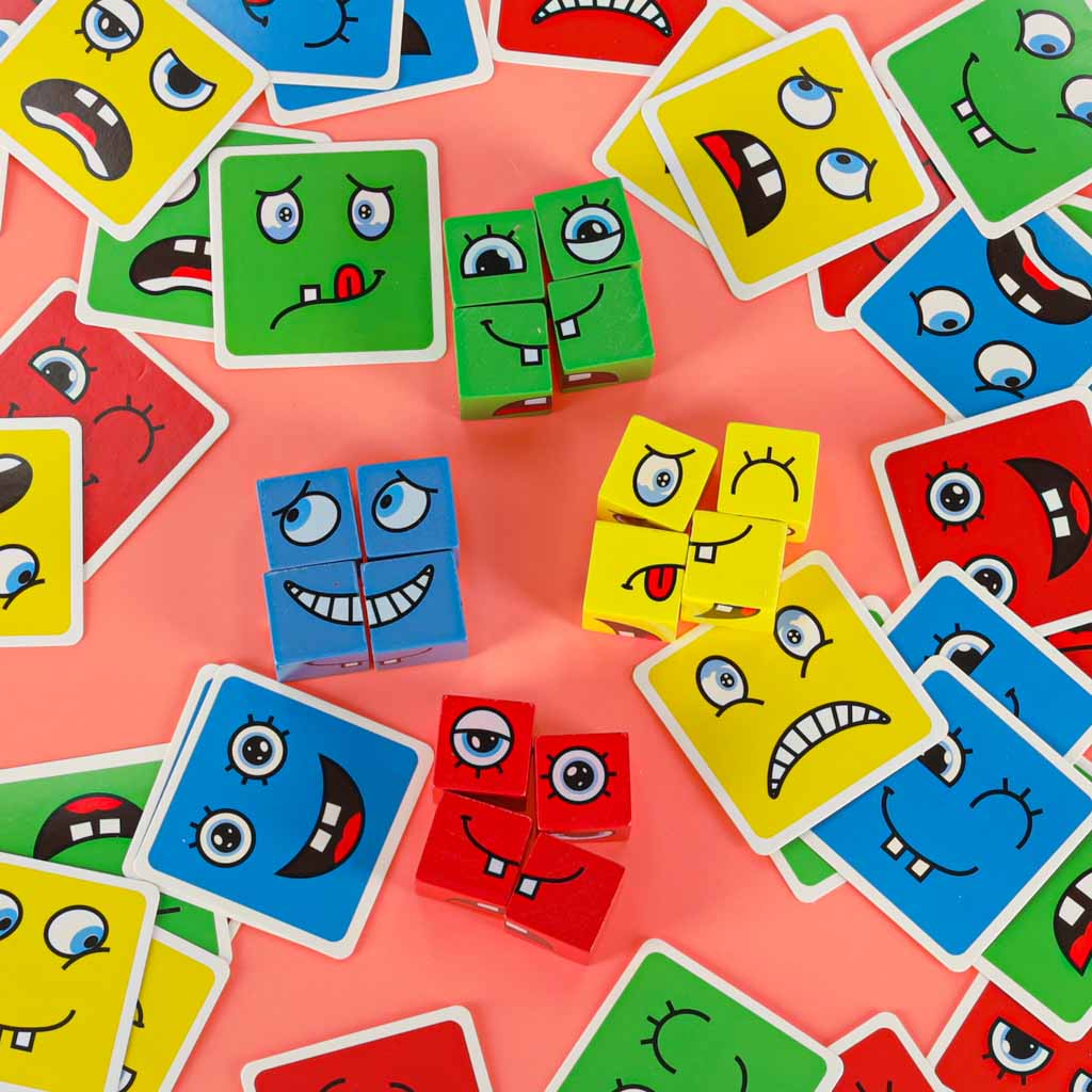 Emotion Matching Logic Game – Face Building Blocks
