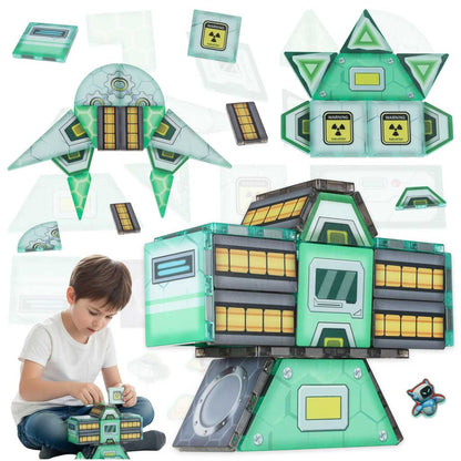 108-Piece Magnetic Space Building Blocks STEM Set