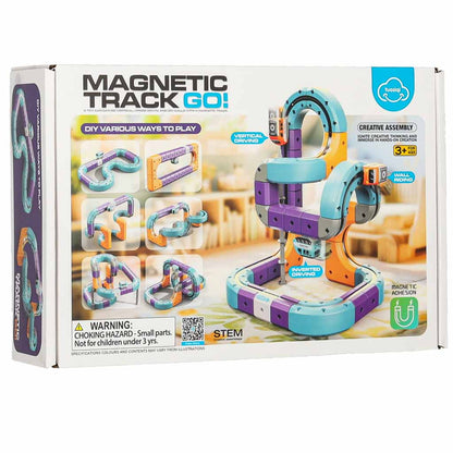 Magnetyczny Tor Go! Zestaw Magnetyczny Tor Wyścigowy STEM 54 Elementy