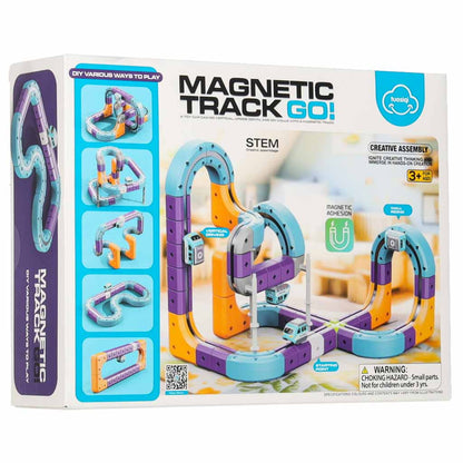 Magnetic Track Go! STEM Magnetic Race Track Set 87 Pieces